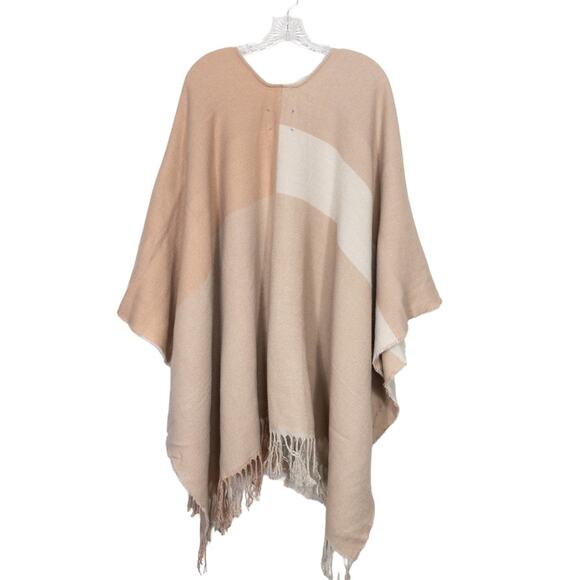 Soia & Kyo Pink Wrap Shawl Fringe Trim Woven Scarf Scarfigan - Picture 4 of 11